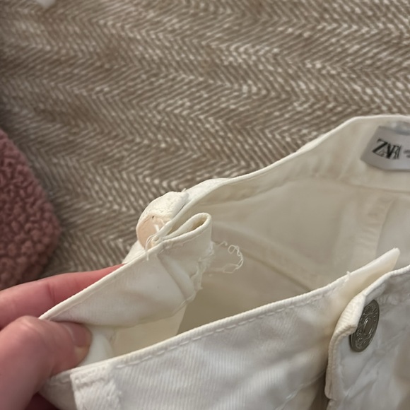 Zara Wide Leg White Pants - Picture 3 of 5